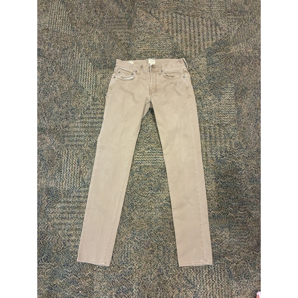 Crew 484 Slim Stretch Chino Pants Men's 28x32 Brown Stone 5-Pocket Spring 2018